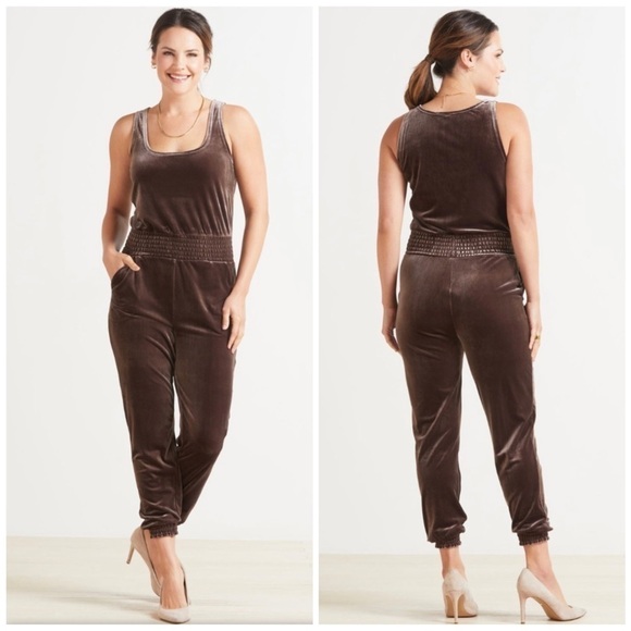 COMMANDO Velvet Lightweight Sleeveless Tank Jumpsuit Size XS NWT Festival - Picture 2 of 12